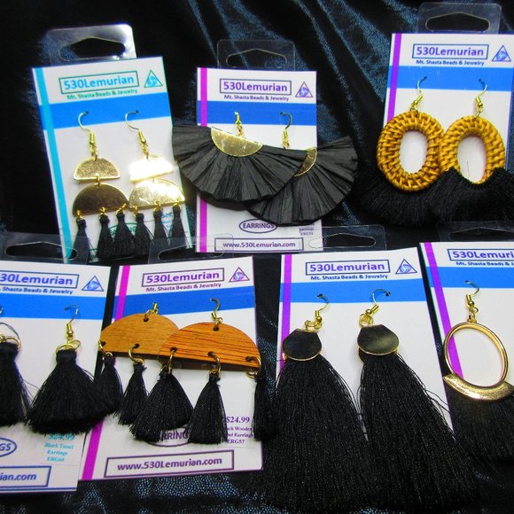 Fashion Earrings Set of 9 Different Pairs Lot - Picture 1 of 11